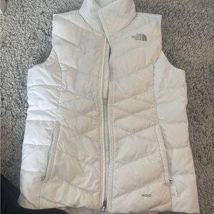 The North Face White Puffer Vest